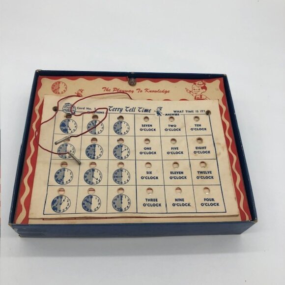 Rare, vintage 1958 Jacmar Terry Tell Time Electronic Quiz game #437 - Picture 2 of 9